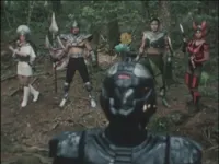 Cena do episódio 13: A Investida dos Aliados Espaciais de O Fantástico Jaspion