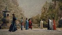 Cena do episódio 7: Lei Wujie Bravely Enters the Ascending Pavilion de O Sangue da Juventude